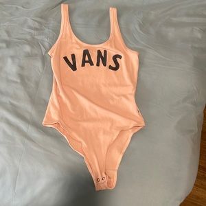 Womens pink Vans bodysuit. Size medium.